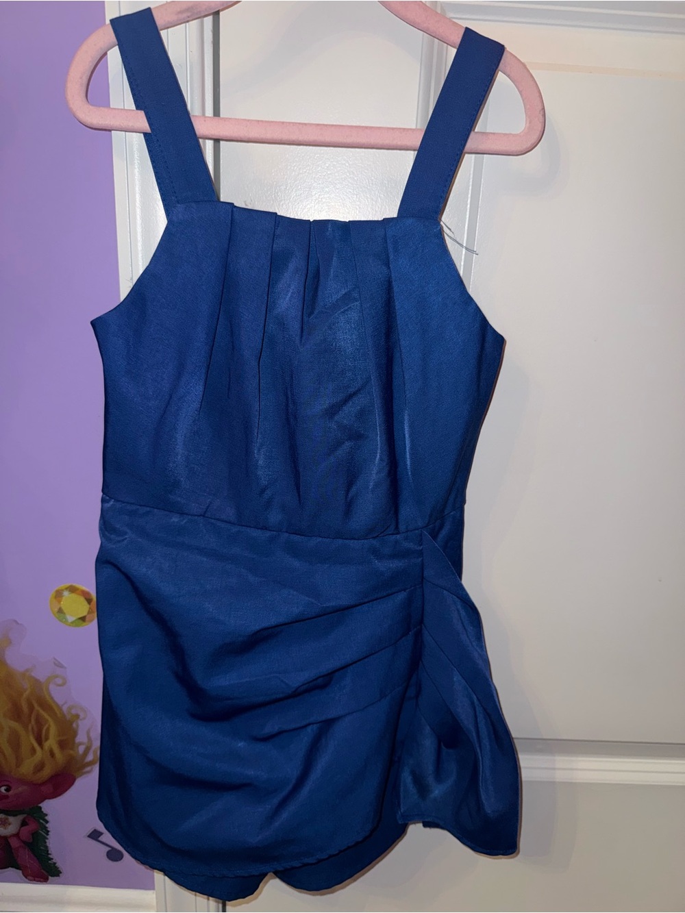 Habitual Royal Blue Pleated Bodice Party romper for Girls